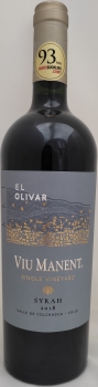 Viu Manent El Olivar Syrah 2018 Valle de Colchagua Rotwein trocken 0,75l